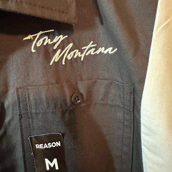 New With Tags Vintage Scarface Men's Button Up Shirt - Picture 4 of 6